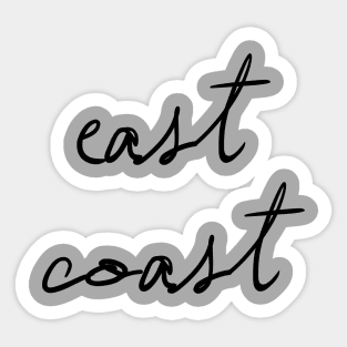 East Coast Cursive Sticker